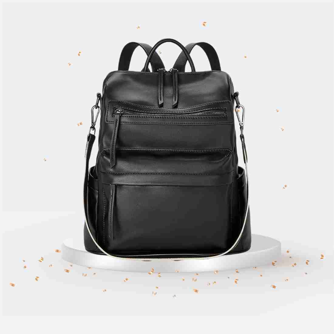 ProArch Women's Fashion Backpack Purses Multipurpose Design and Shoulder Bag  PU Leather 25 L Backpack Black - Price in India