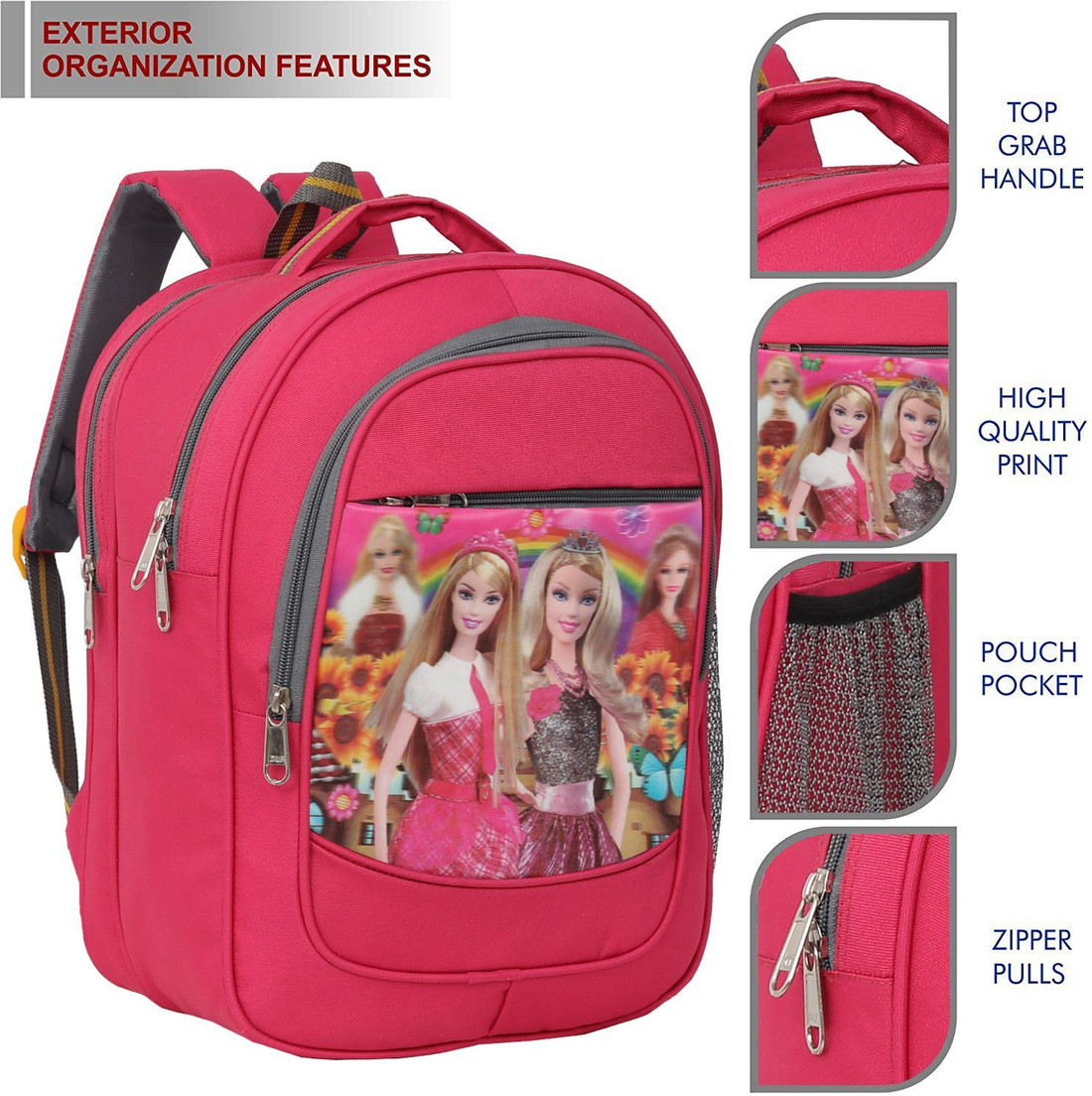 Hench Barbie School Bag for Girls Cute Bag for Children Red Barbie Watch 24 L Backpack PInk Red Price in India Flipkart