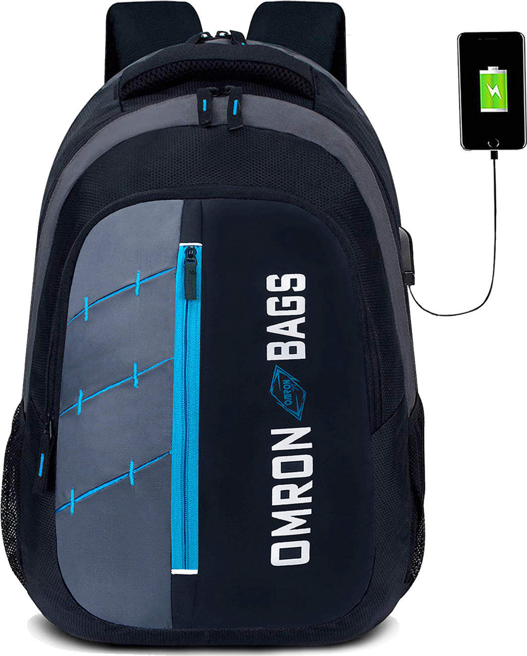 OMRON BAGS With USB Charging Port School College Office Bag
