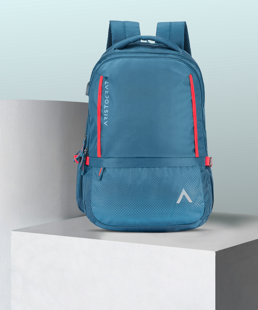 ARISTOCRAT Polyester 28L Nord Laptop Backpack H Blue For Men