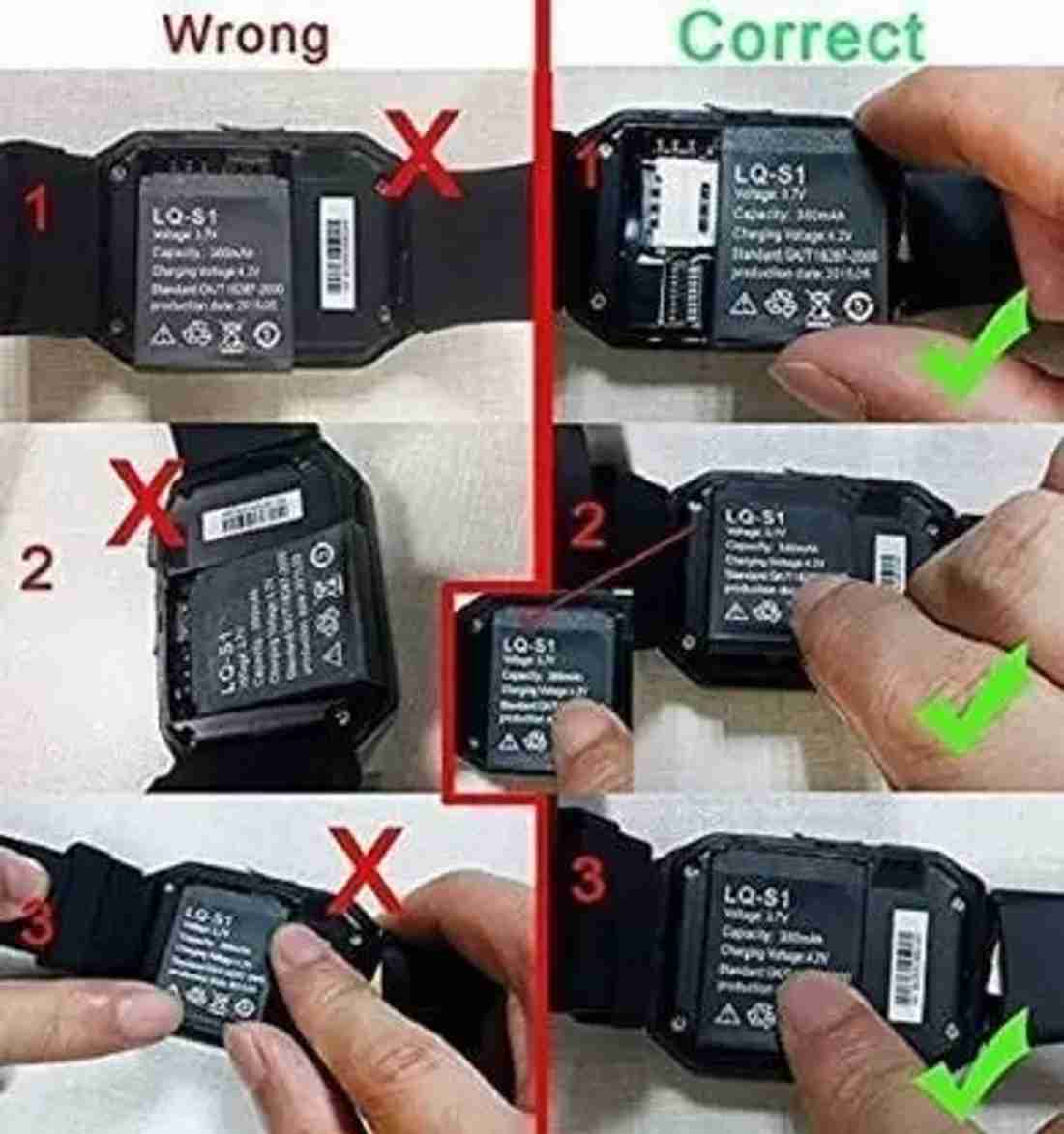Bateria para deals smartwatch v8