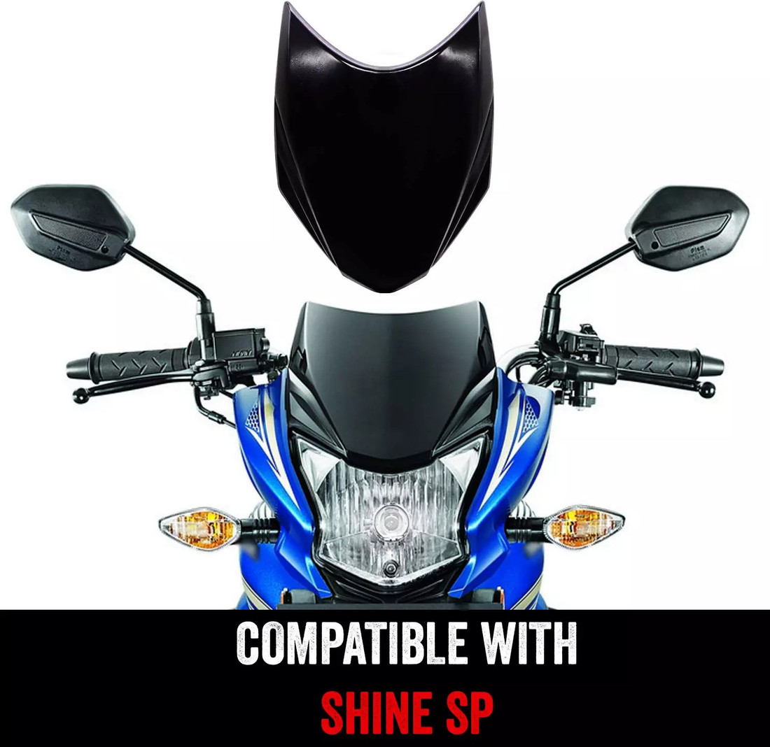 plutoauto Headlight Visor Glass For CB Shine SP Bike. Bike