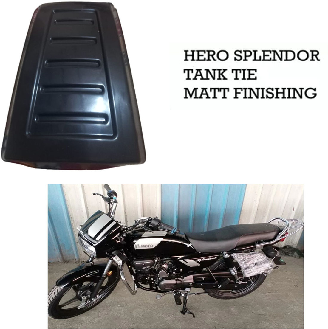 Muttfy TankTie for Hero Splendor Matte Black Strap Hero Splendor Plus Splendor Splendor Pro Bike Tank Cover Price in India Buy Muttfy TankTie for Hero Splendor Matte Black Strap Hero Splendor