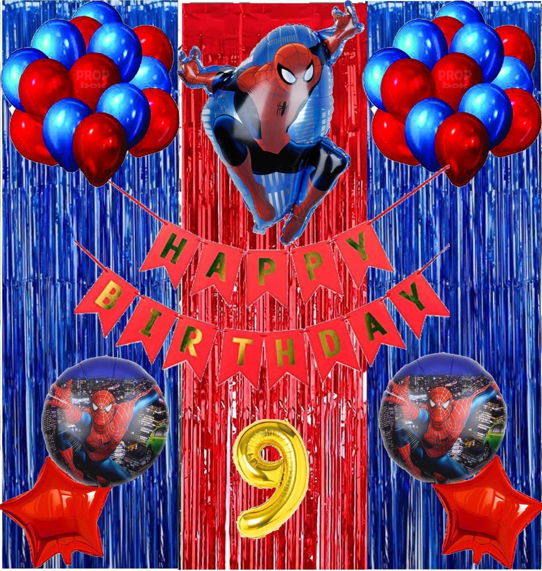 Attache Spiderman Theme Foil Balloon for Birthday Decoration items