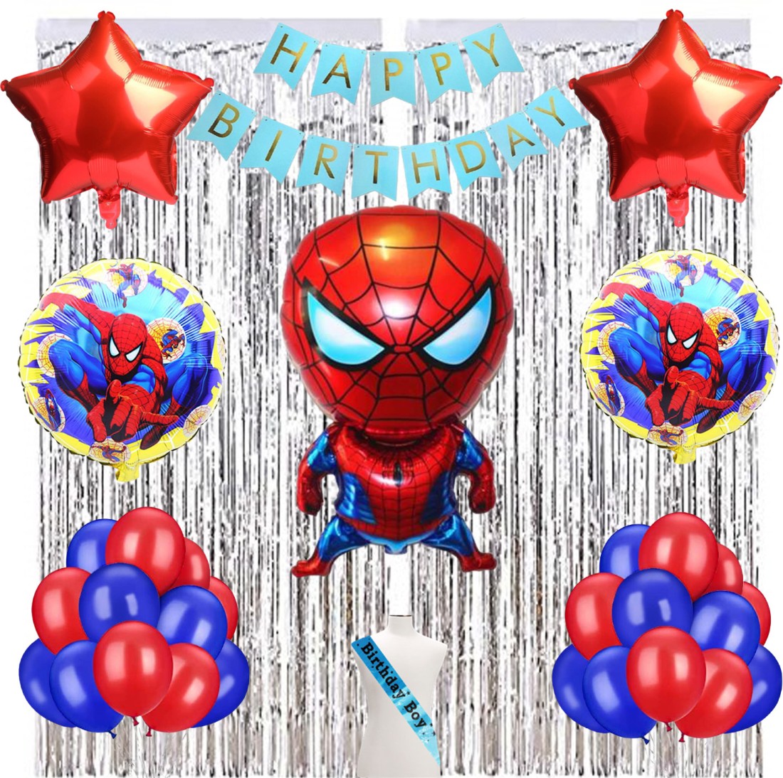 Fun and Flex Captain America and Spider Man Theme Birthday Decoration items  for Kids- 32PCS Price in India - Buy Fun and Flex Captain America and  Spider Man Theme Birthday Decoration items