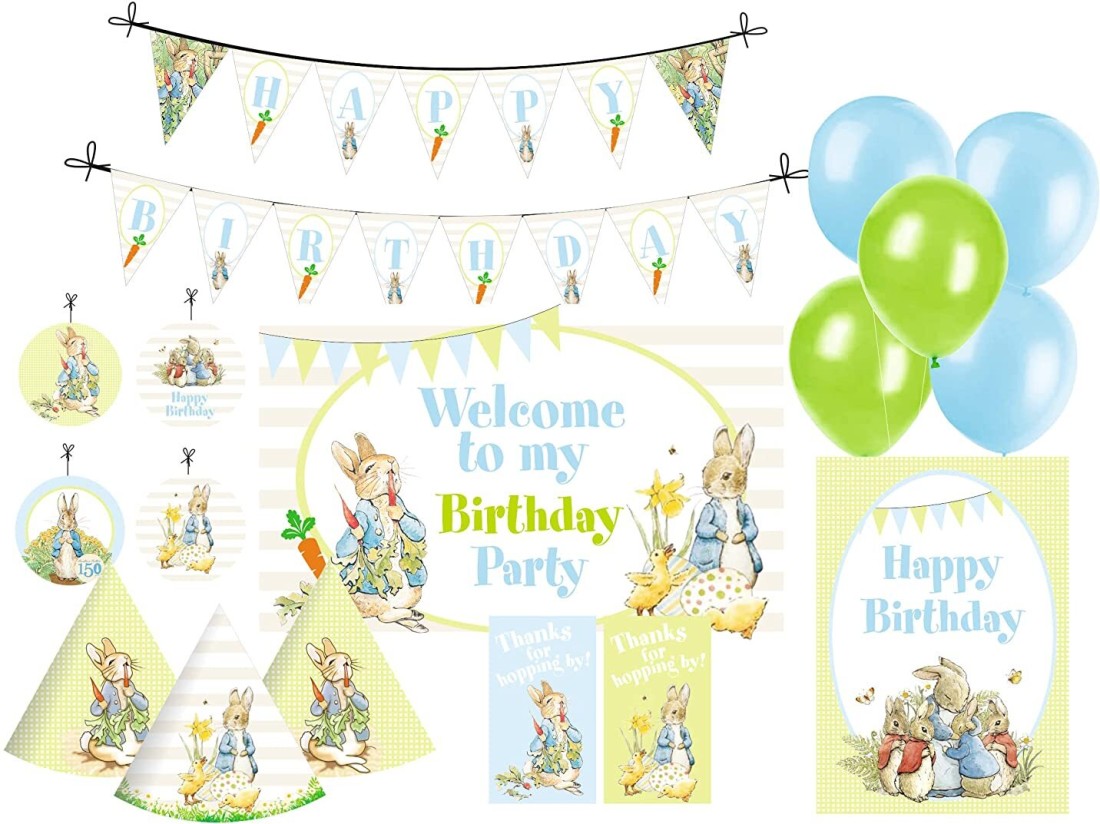 Pretty UR Party Peter Rabbit Birthday Party Decorations Kit , Peter Rabbit  party Supplies Price in India - Buy Pretty UR Party Peter Rabbit Birthday  Party Decorations Kit , Peter Rabbit party