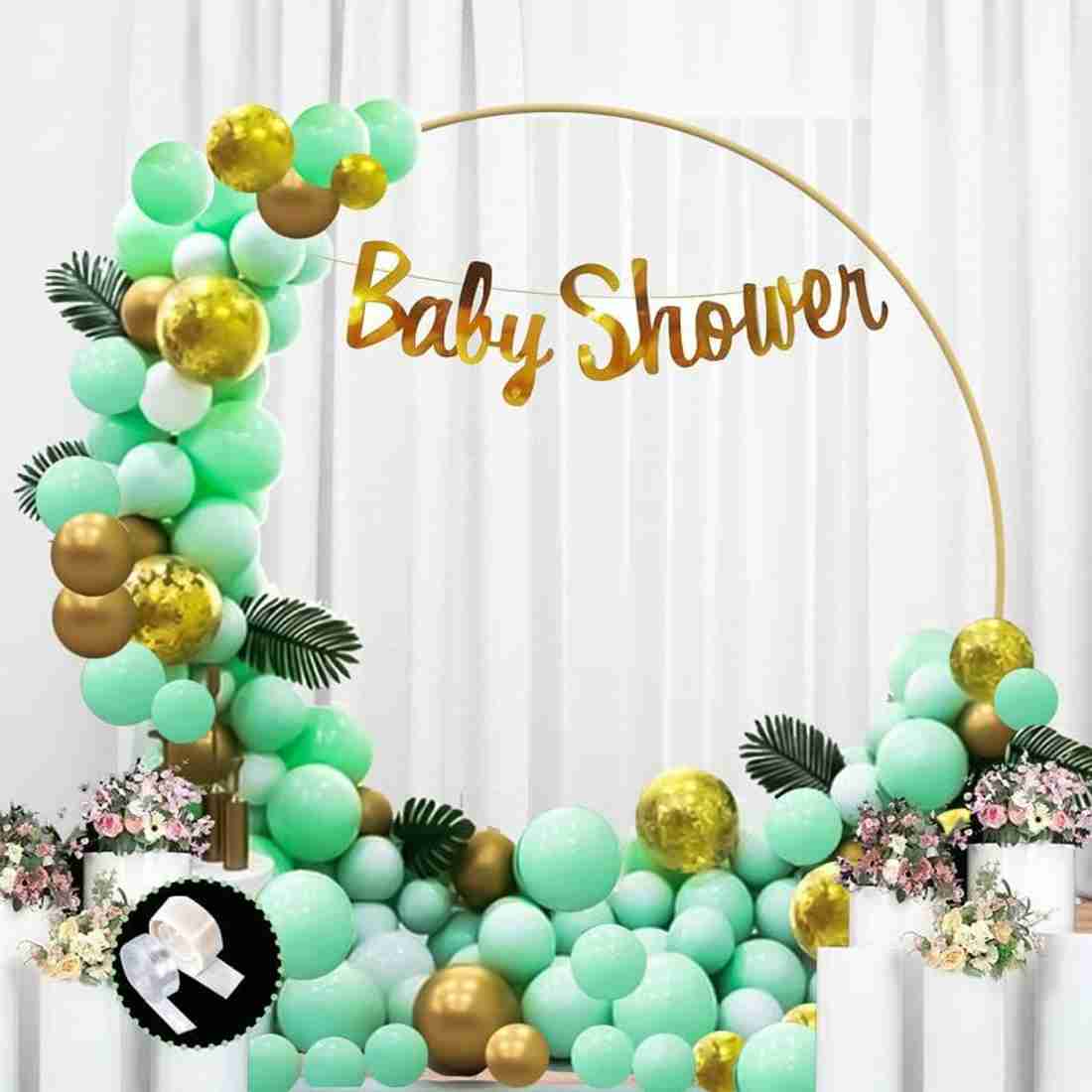 Buy SOI Mint Green Baby Shower Decoration Items Kit for Home