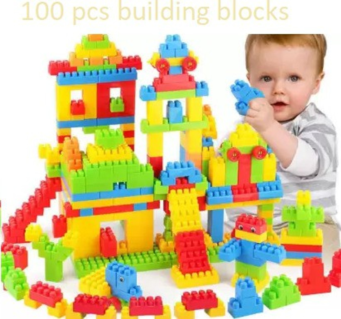 GREEN WAY BEST GIFT BABY TOY 100pcs (92 Pieces +8 Tyres) Building Blocks -  BEST GIFT BABY TOY 100pcs (92 Pieces +8 Tyres) Building Blocks . Buy KIDS  TOYS toys in India.