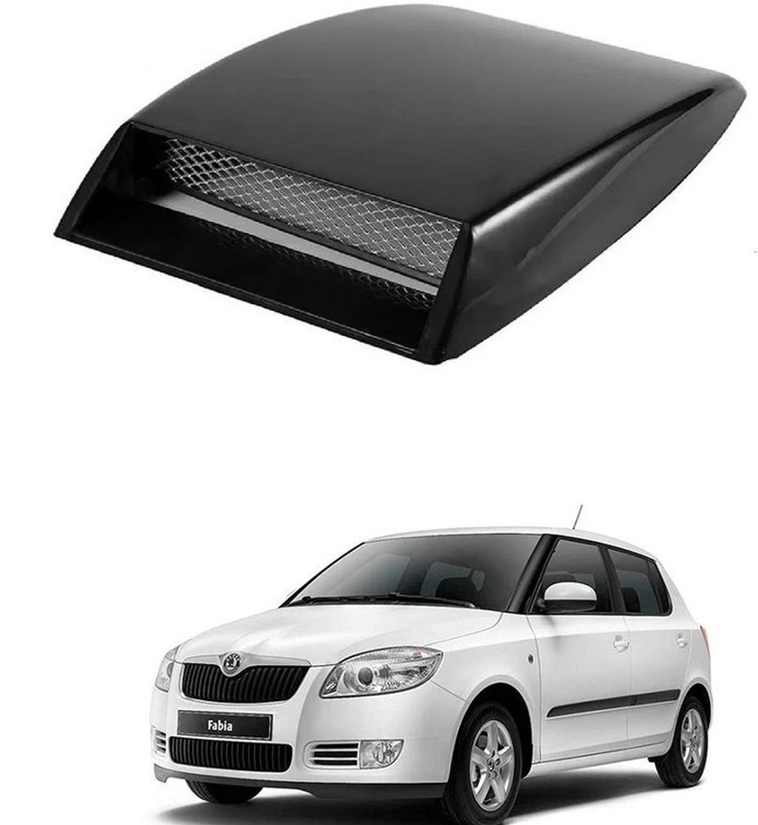 VKSUN Black Car Decorative Air Flow Intake Scoop Bonnet Vent for