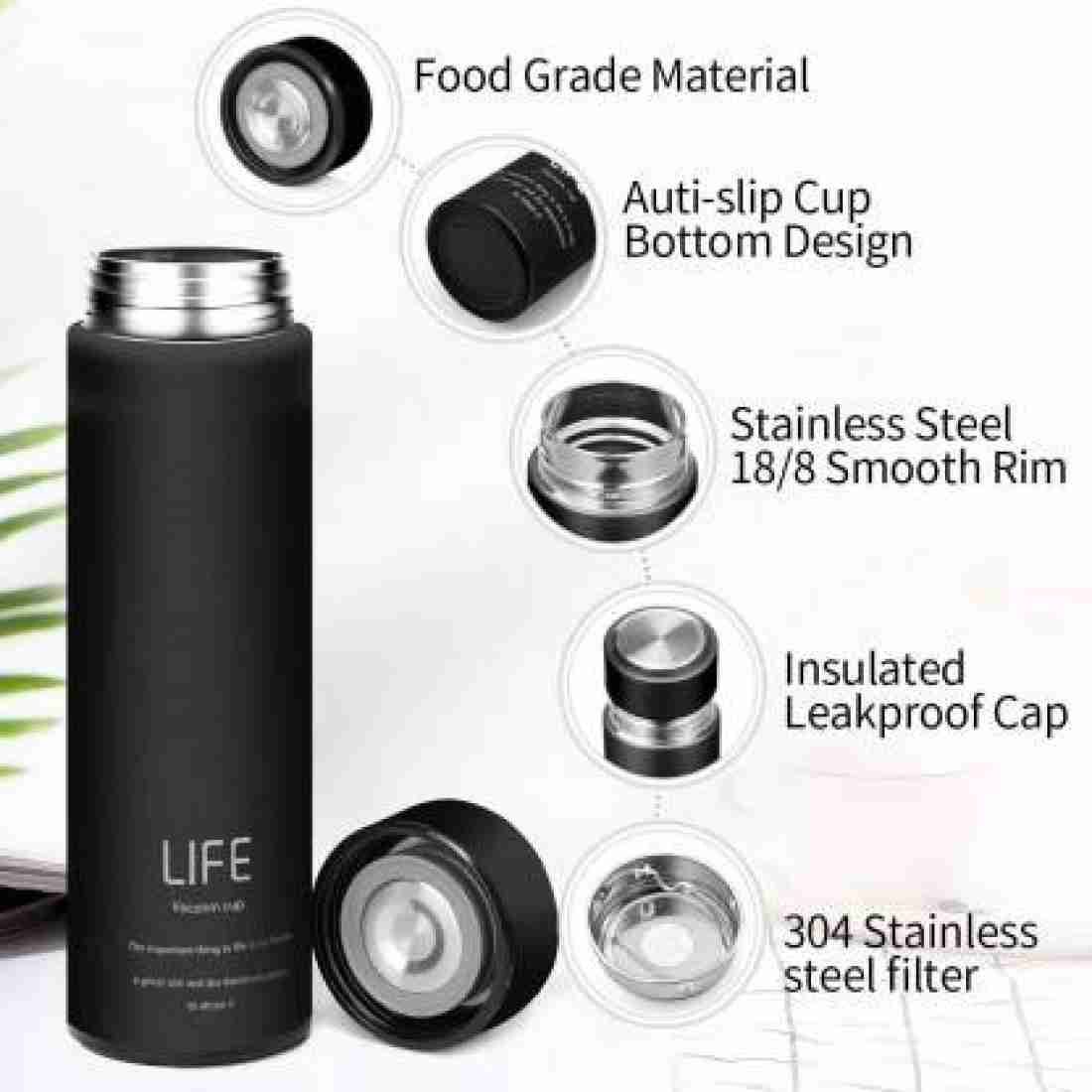 Hot Water Thermos Vacuum Flask With Stainless Steel Filter - 500ml