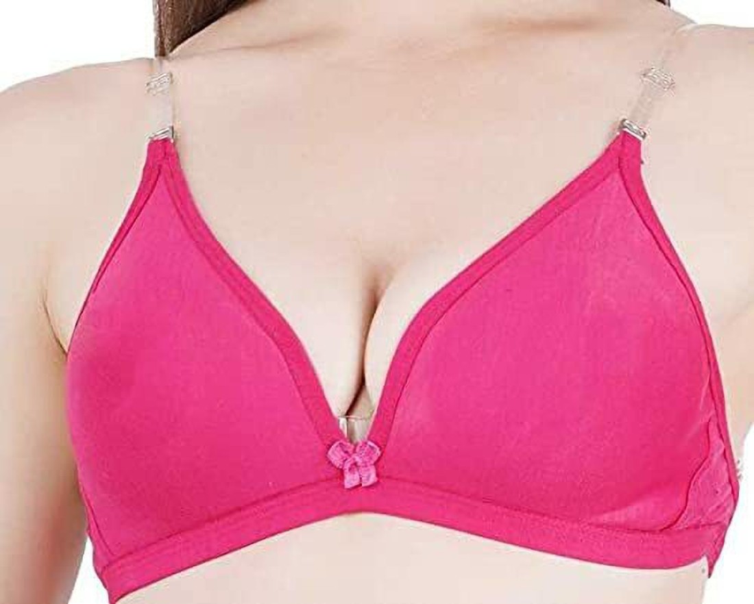 Monali Hosiery Backless Bra with Transparent Straps Fancy Bra(COLOUR MAY  VARY) Women Push-up Non Padded Bra - Buy Monali Hosiery Backless Bra with  Transparent Straps Fancy Bra(COLOUR MAY VARY) Women Push-up Non