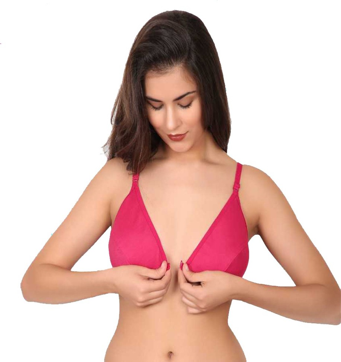Looking Style Women Full Coverage Non Padded Bra Combo (Pink