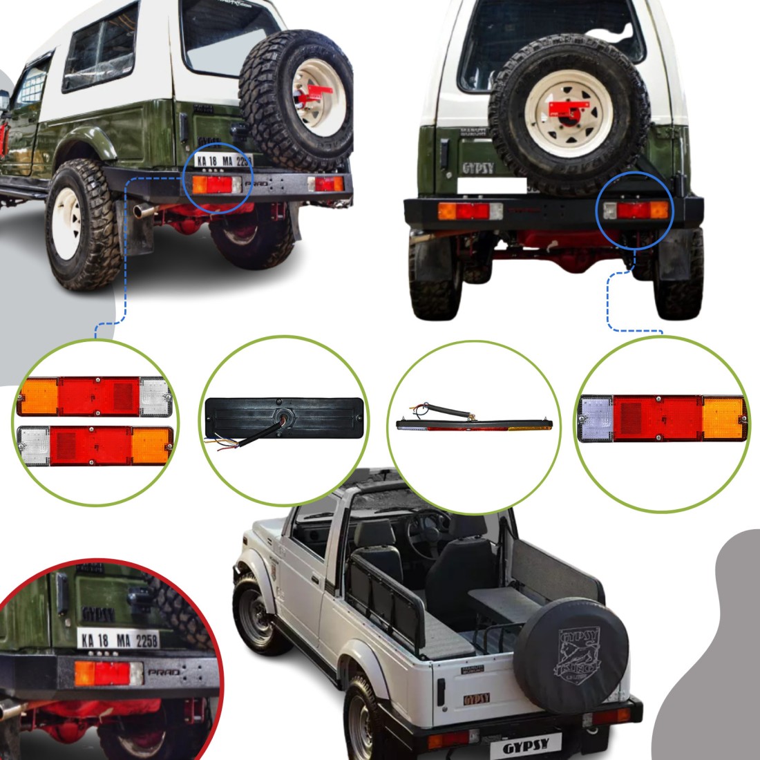 ALL PARTS SOURCE Allpartssource Tail Lamp Assy. LED Set Suitable for  Mahindra Bolero Pick-up 2nd Gen, Maxi Truck Commercial Vehicle