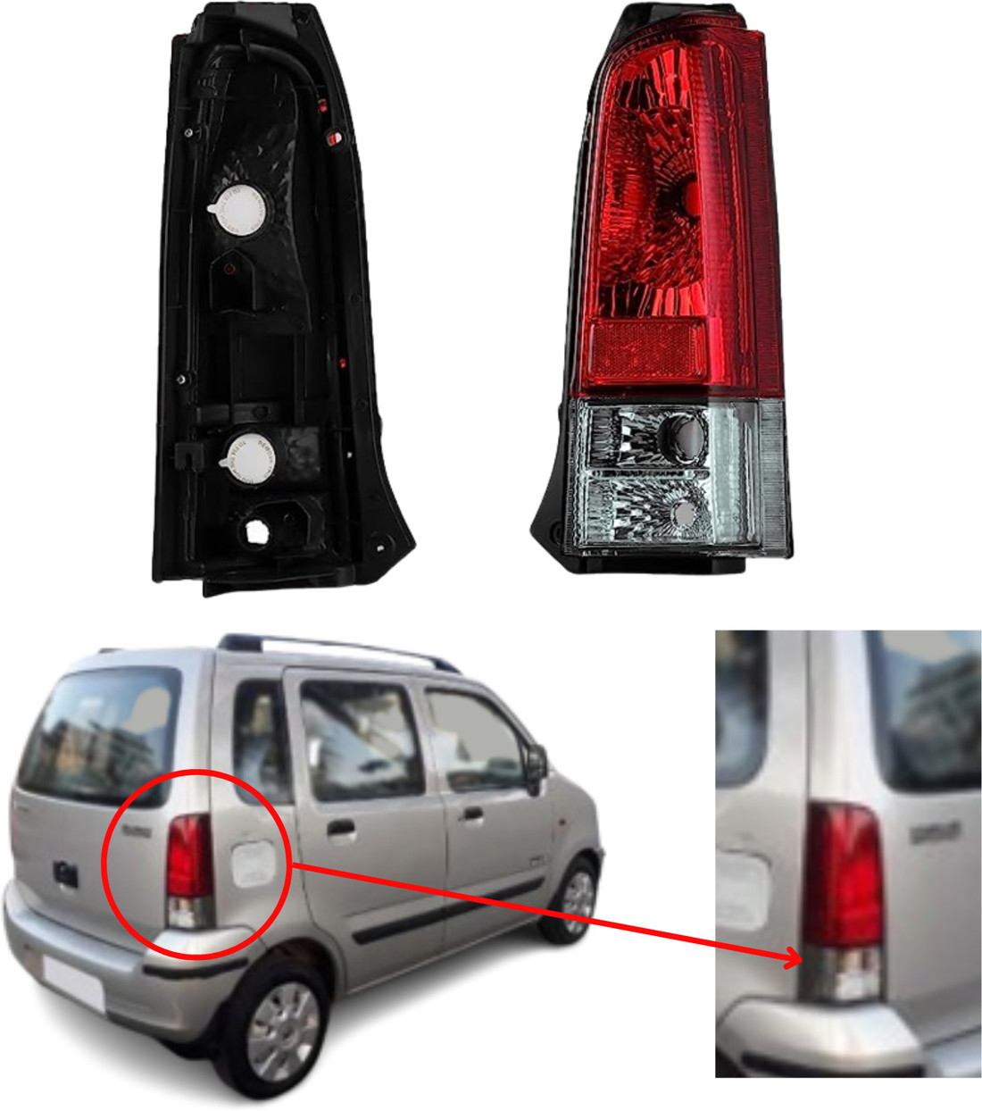 Wagon r store rear bumper light