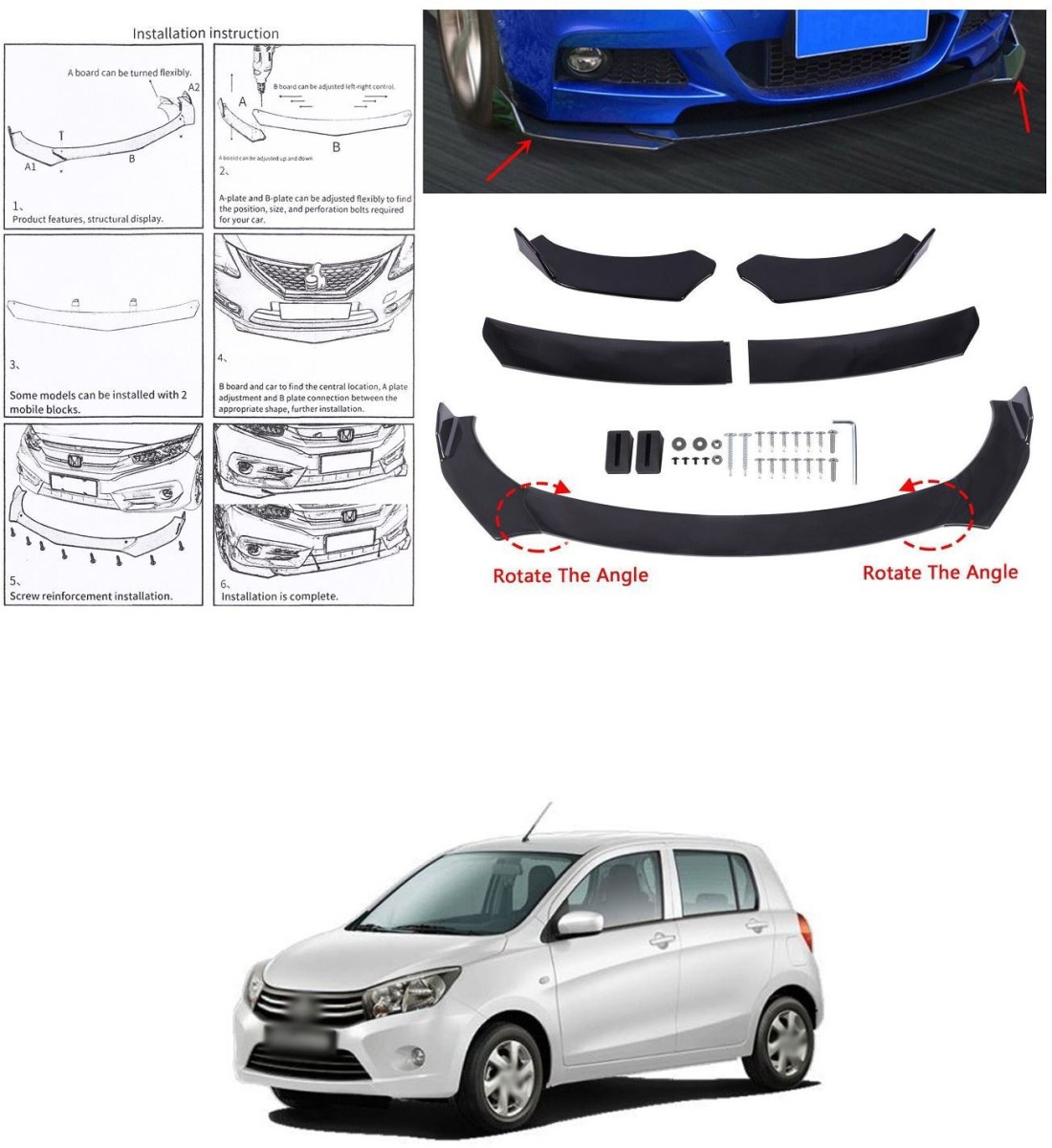 Celerio rear deals bumper guard price