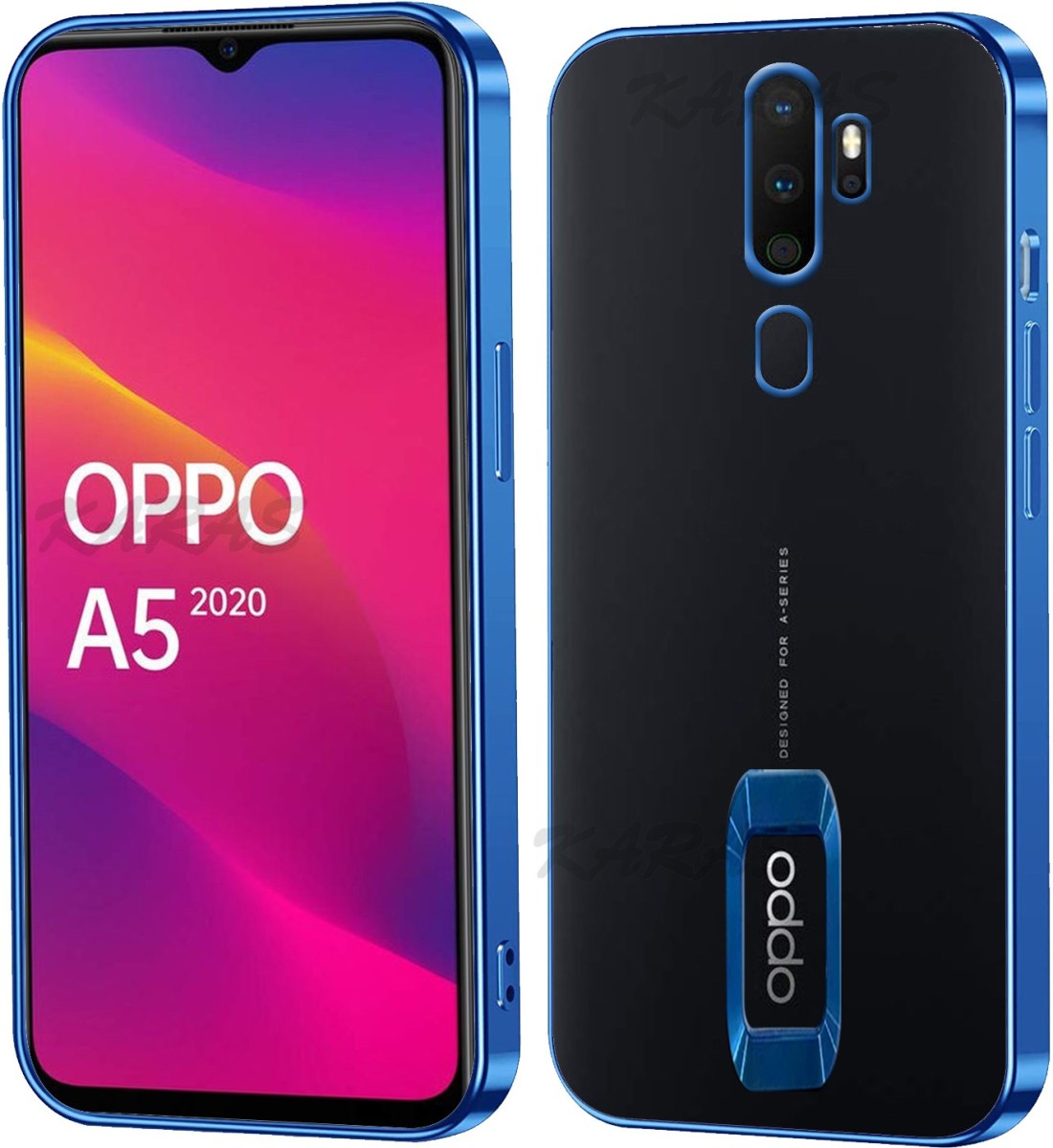 KARAS Back Cover for OPPO A5 2020 BLUE RING LOGO | - KARAS