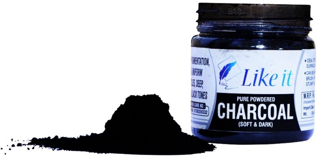 Like it Powdered Charcoal Artist Black Charcoal Powder for