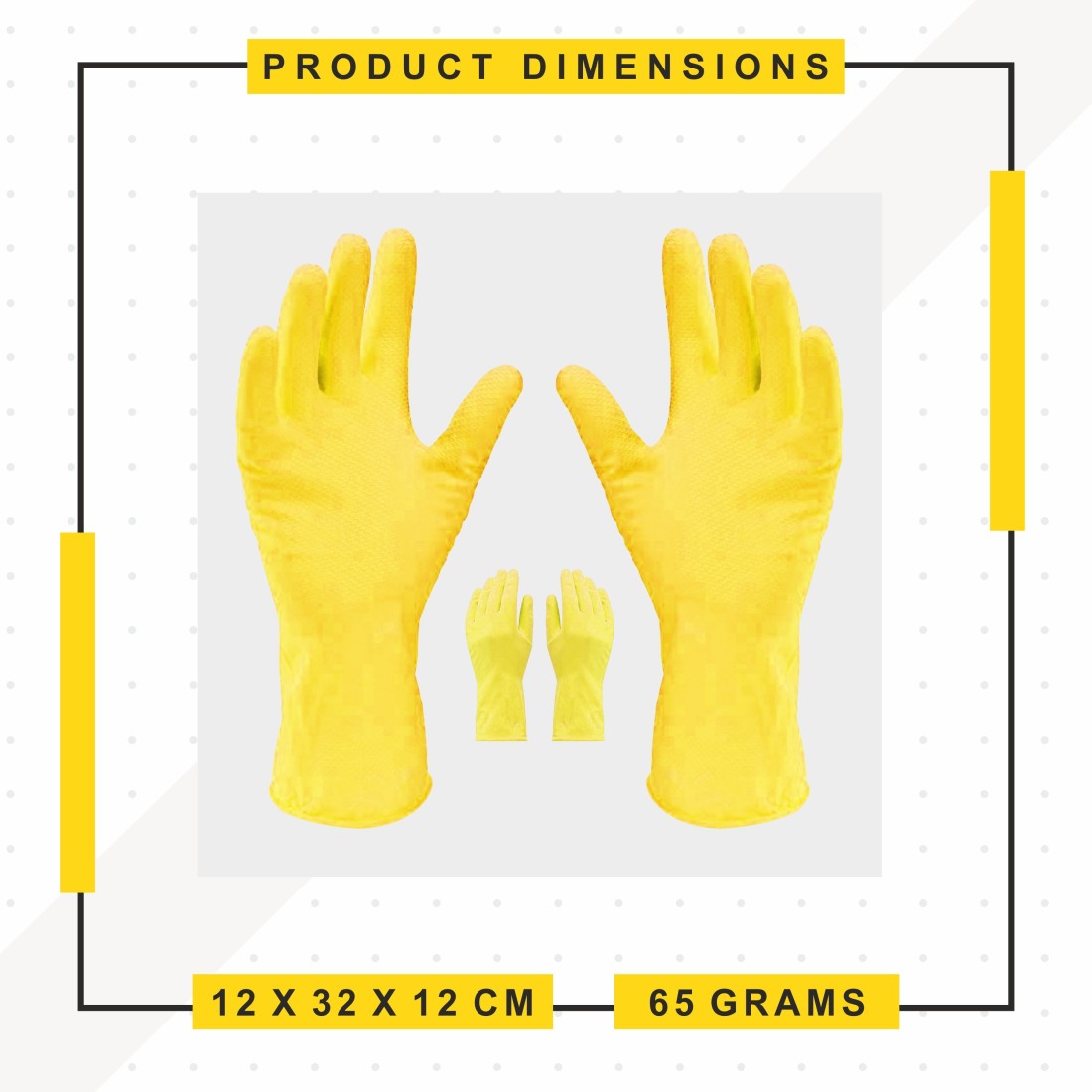 yellow dish washing gloves pack of 12