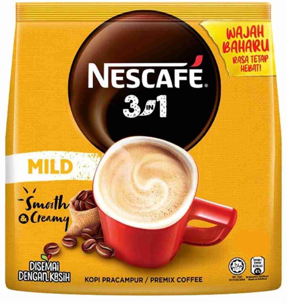 NESCAFE 3 in 1 Mild Smooth & Creamy Instant Coffee 50 Sticks ( 2-pack)