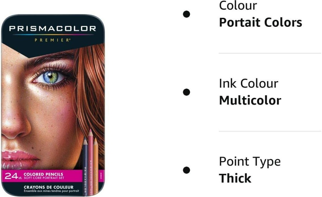 Prismacolor Soft Core Colored Pencil Set of 24 Portrait