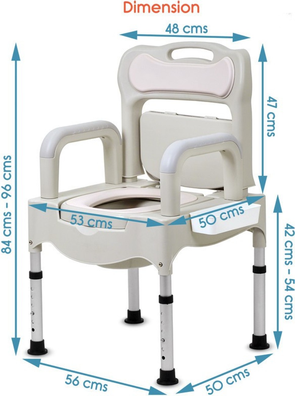 KosmoCare KosmoCare Aluminum Bedside commode Chair for Elderly and Handicap  People Commode Chair Price in India - Buy KosmoCare KosmoCare Aluminum  Bedside commode Chair for Elderly and Handicap People Commode Chair online