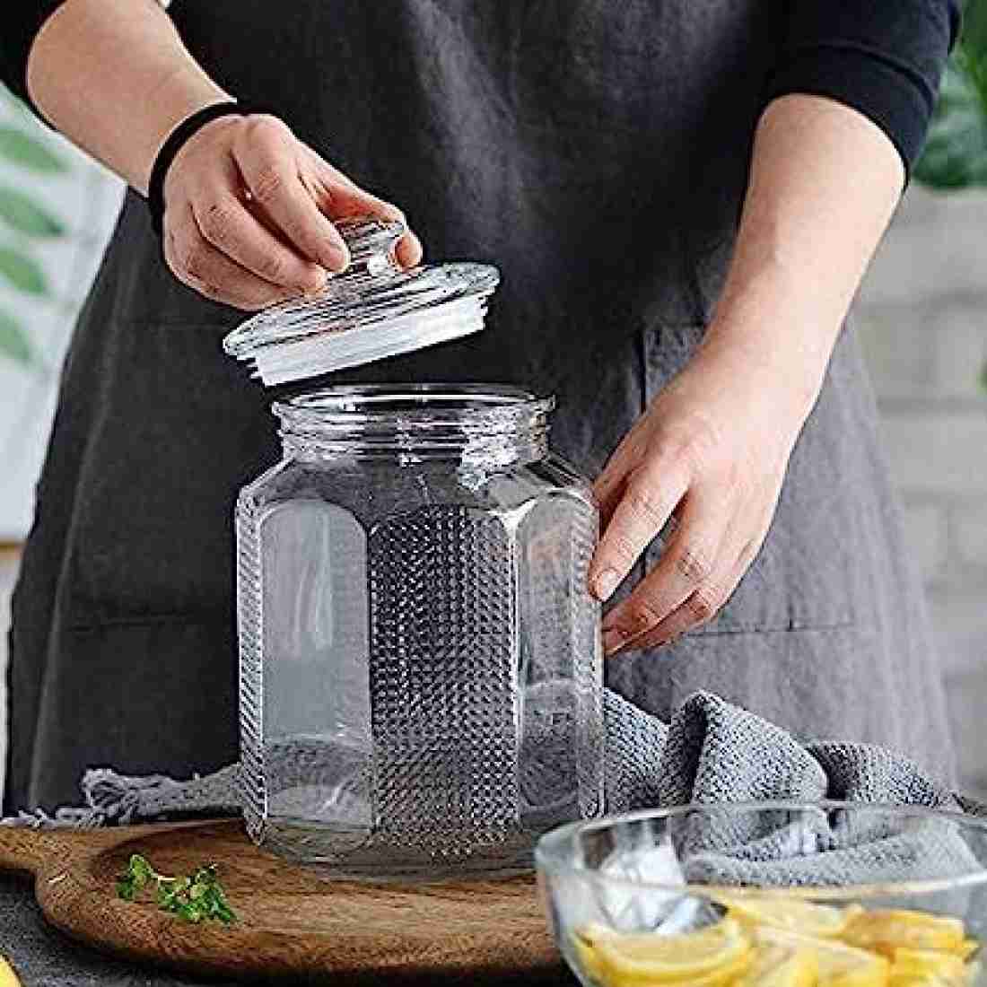 Glass JAR for Storage Random Design 2300ML, Big Size Pop Jar