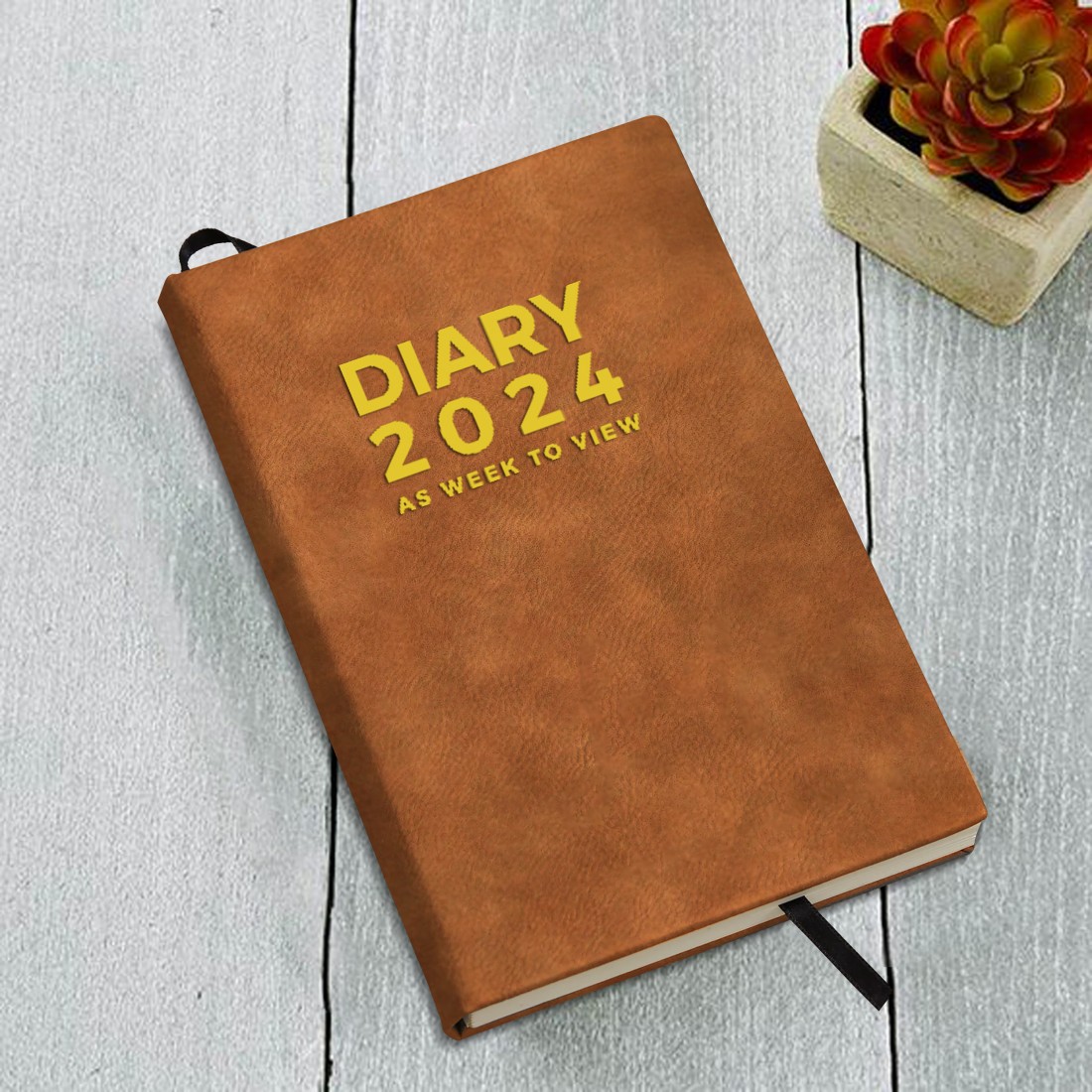 2024 A5+ SOFT COVER DIARY- monthly - orange colour