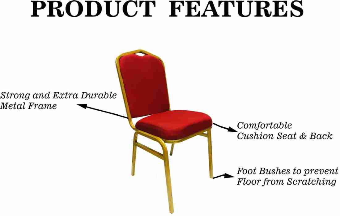 RATISON Dining Chair Home Office Restaurant Hotel Banquet Hall Tent Dining  Chair Ergonomic Dining Chair with Golden Chrome Polish and Fabric seat  (Stackable Chair) Fabric Dining Chair Price in India - Buy