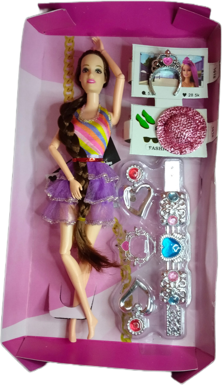 Long hair Doll makeup kit toy For Boy Girl