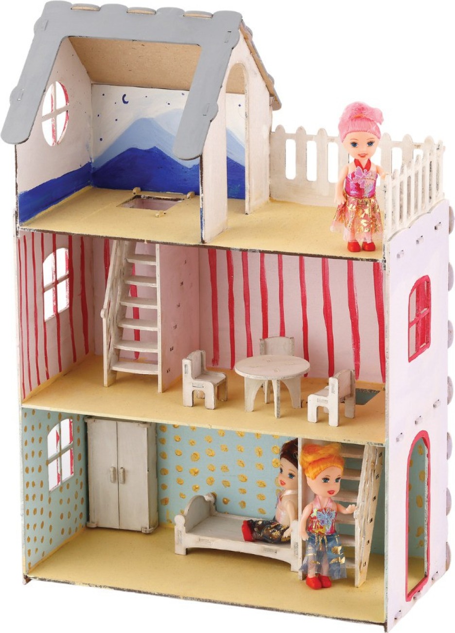 Modern best sale wooden dollhouse