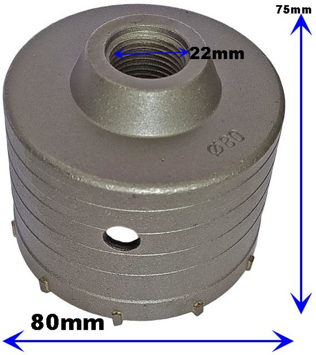 80mm concrete outlet hole saw