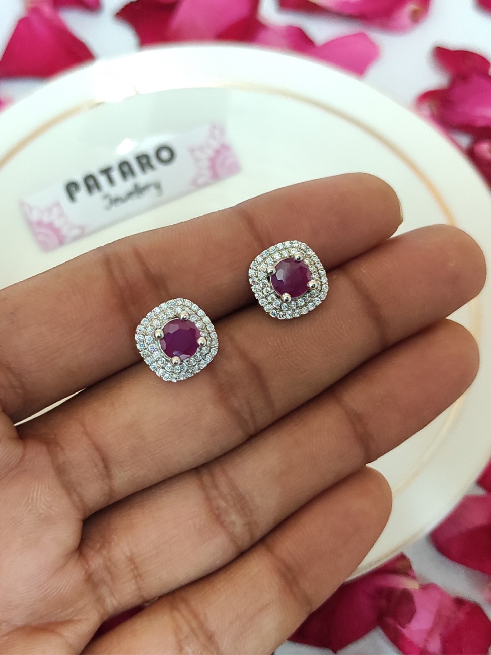 Buy Silver Diamond Earrings for Girls  Womens Online  TrueSilver