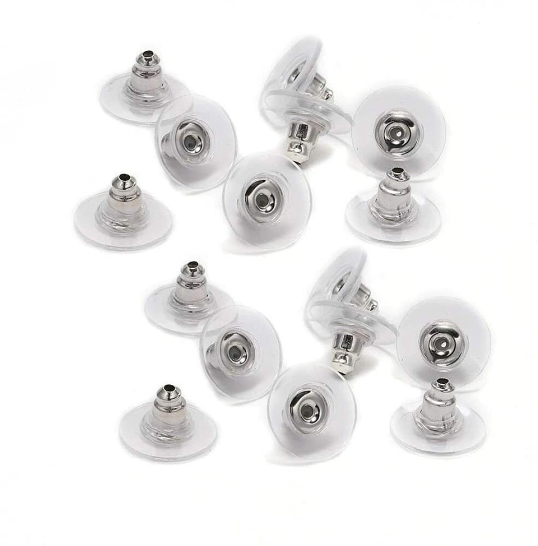 200 Pieces Bullet Clutch Earring Backs for Studs with Pad Rubber Earring  Stoppers Pierced Safety Backs