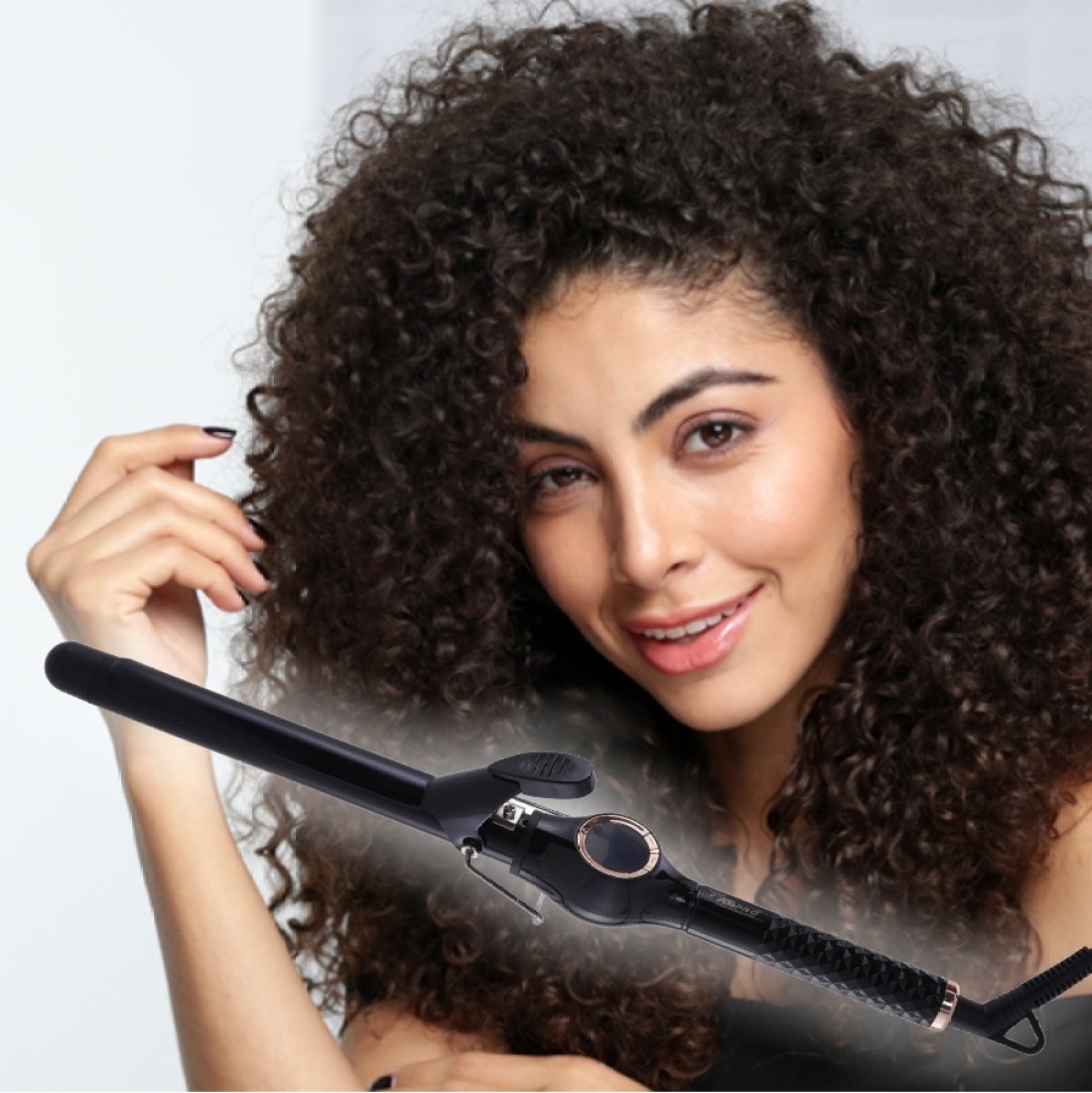 Digital hair outlet curler