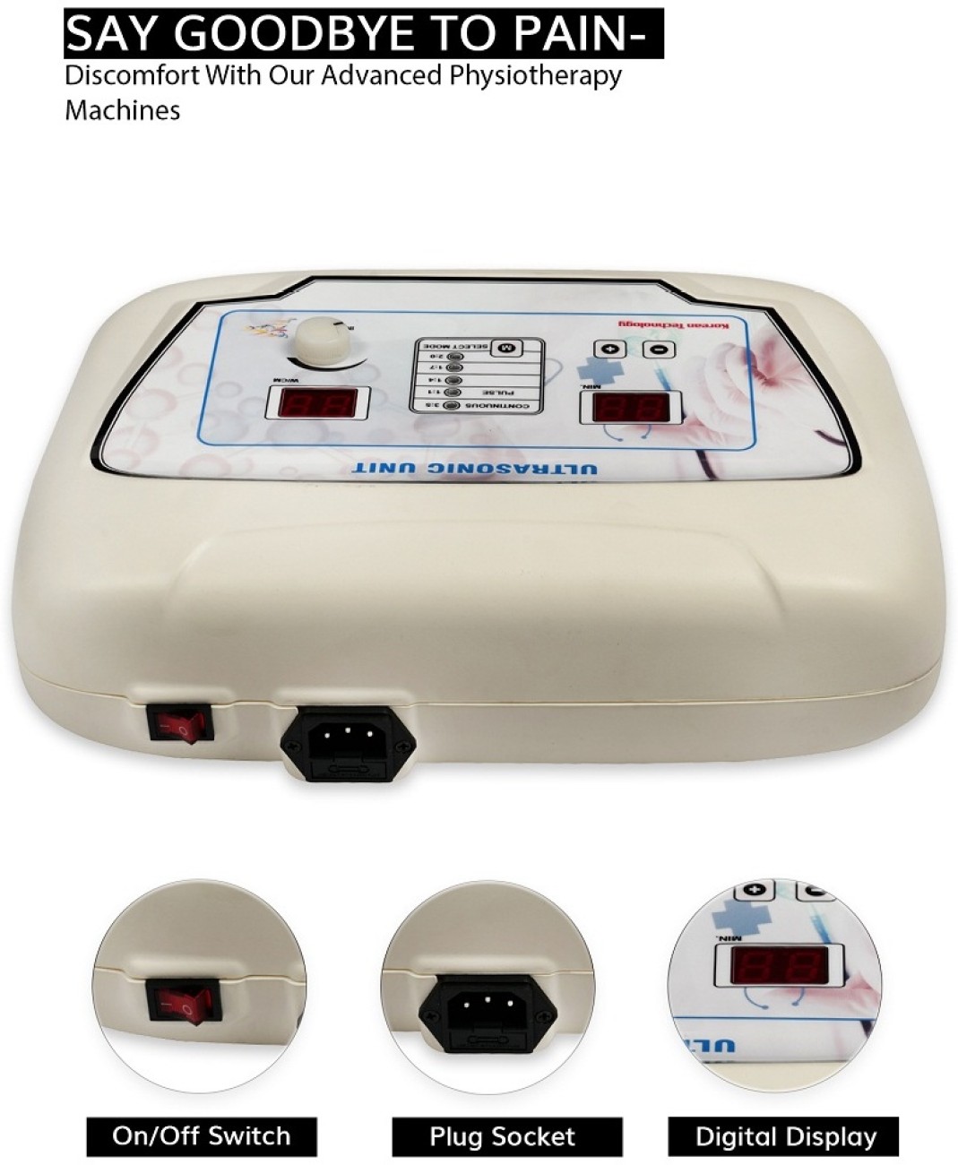 Ultrasound Therapy Ultrasonic Physiotherapy Machine 1 MHz Pain Relief Device