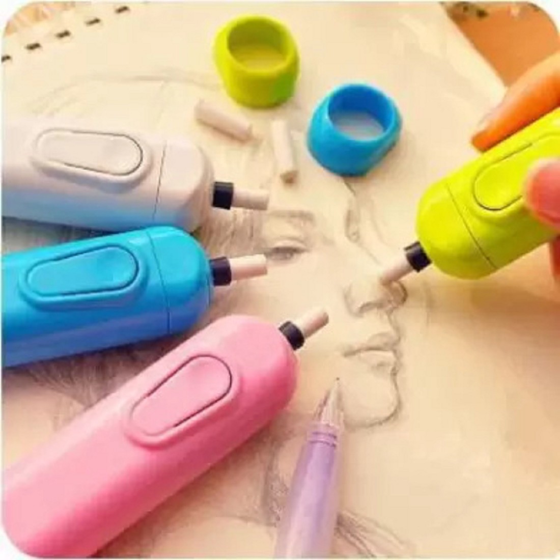 PASS & PLAY Electric erasers for Kids & Girls with