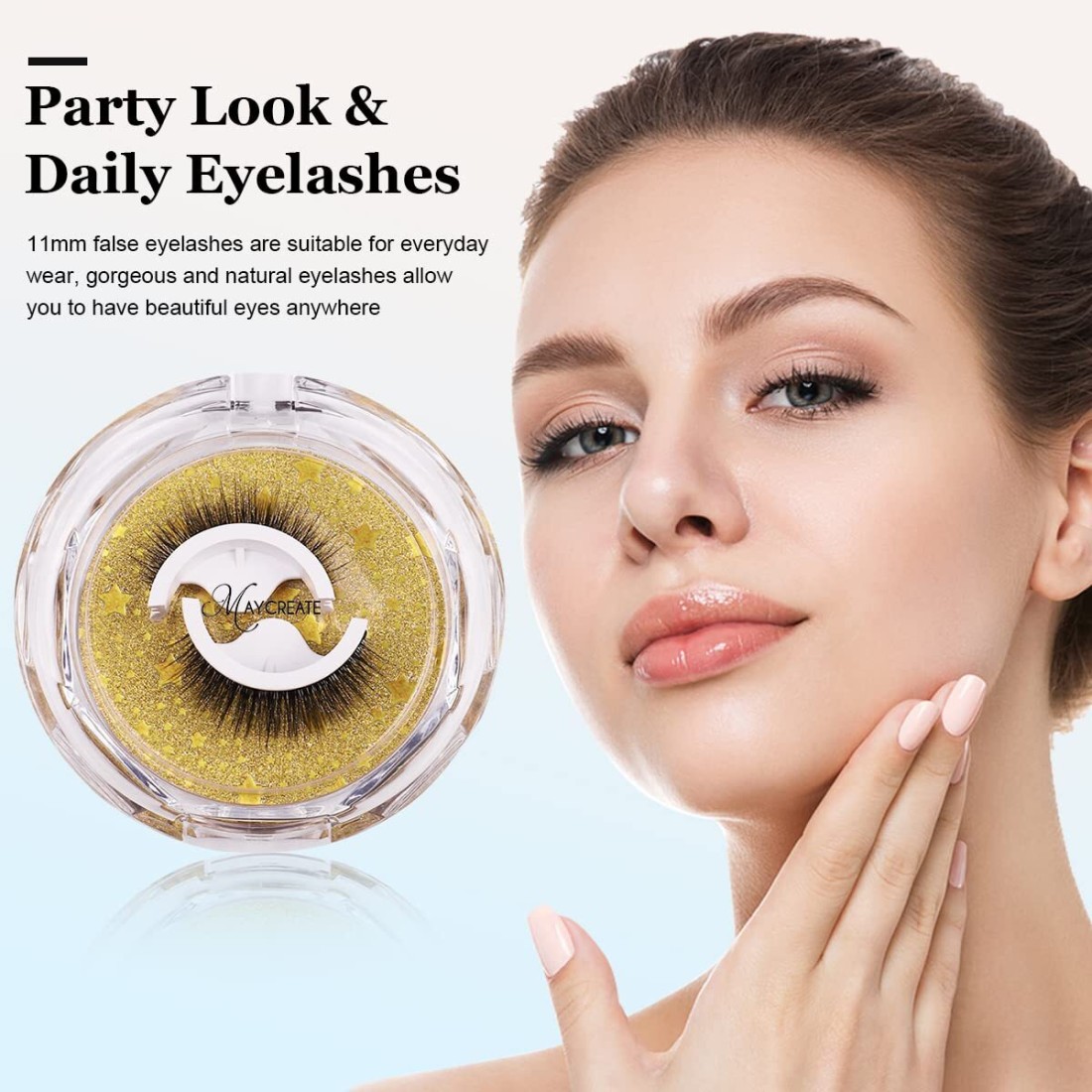 Buy MAYCREATE® 1 Pair 3D False Eyelashes Natural Look Reusable