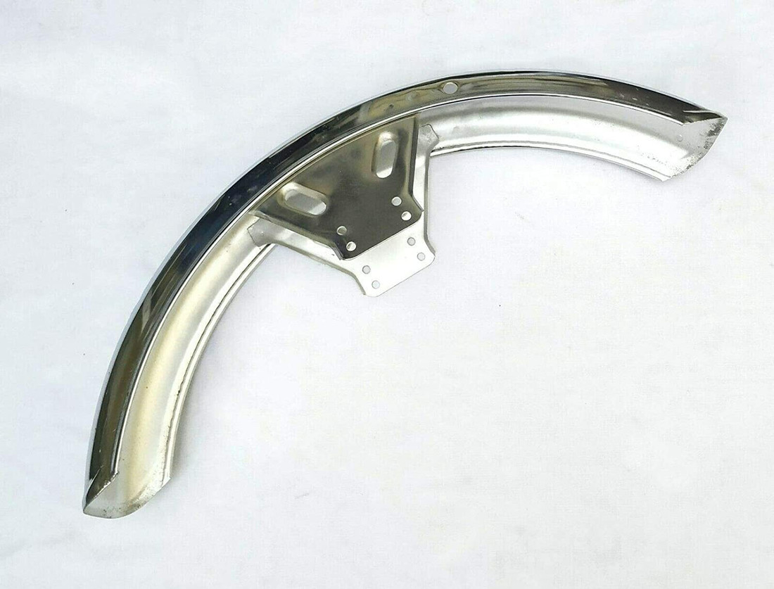 MJAuto Yamaha RX100 Chrome Front Mudguard Fender Bumper Fits for