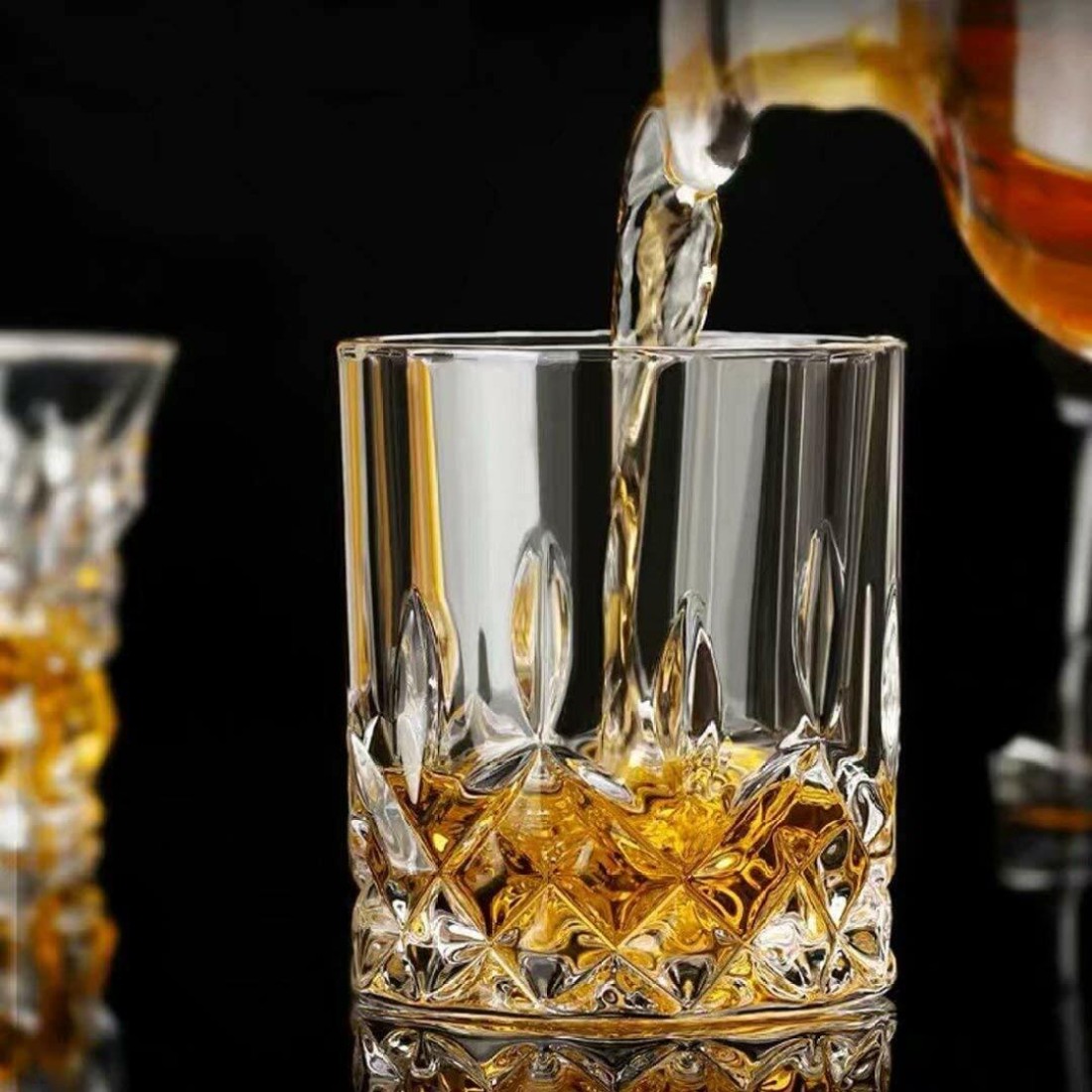 Crystal Whiskey Glasses Set Of 6 Pcs- Bar Glass For Drinking