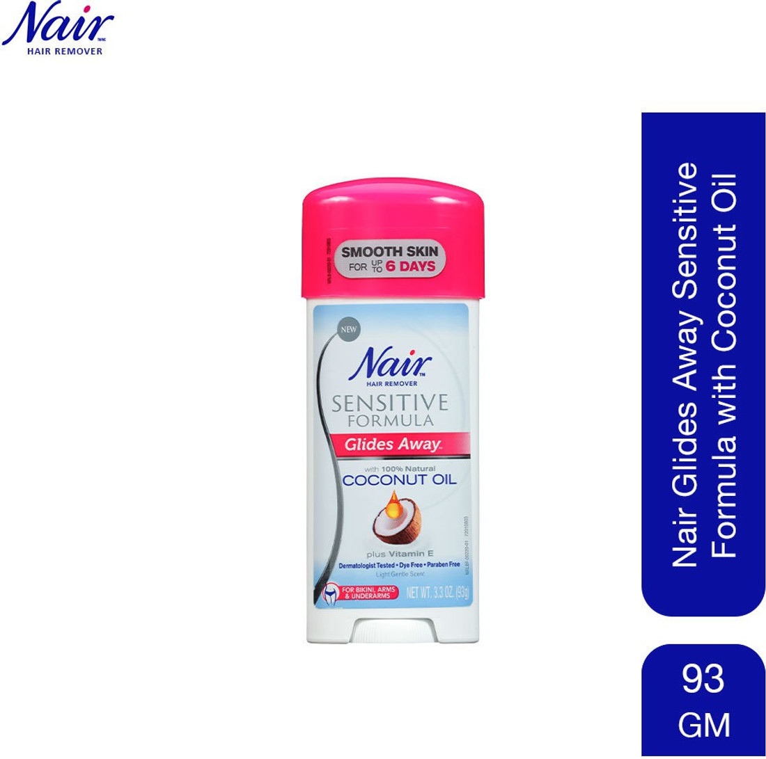 Nair Hair Remover Sensitive Formula Glides Away with 100 Natural