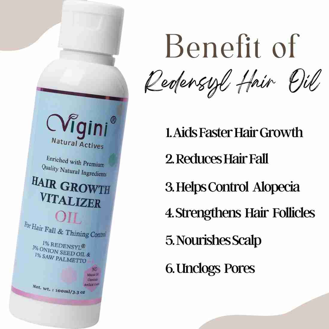 Vigini 100% Natural Actives Anti Dandruff Itchy Scalp & Damage