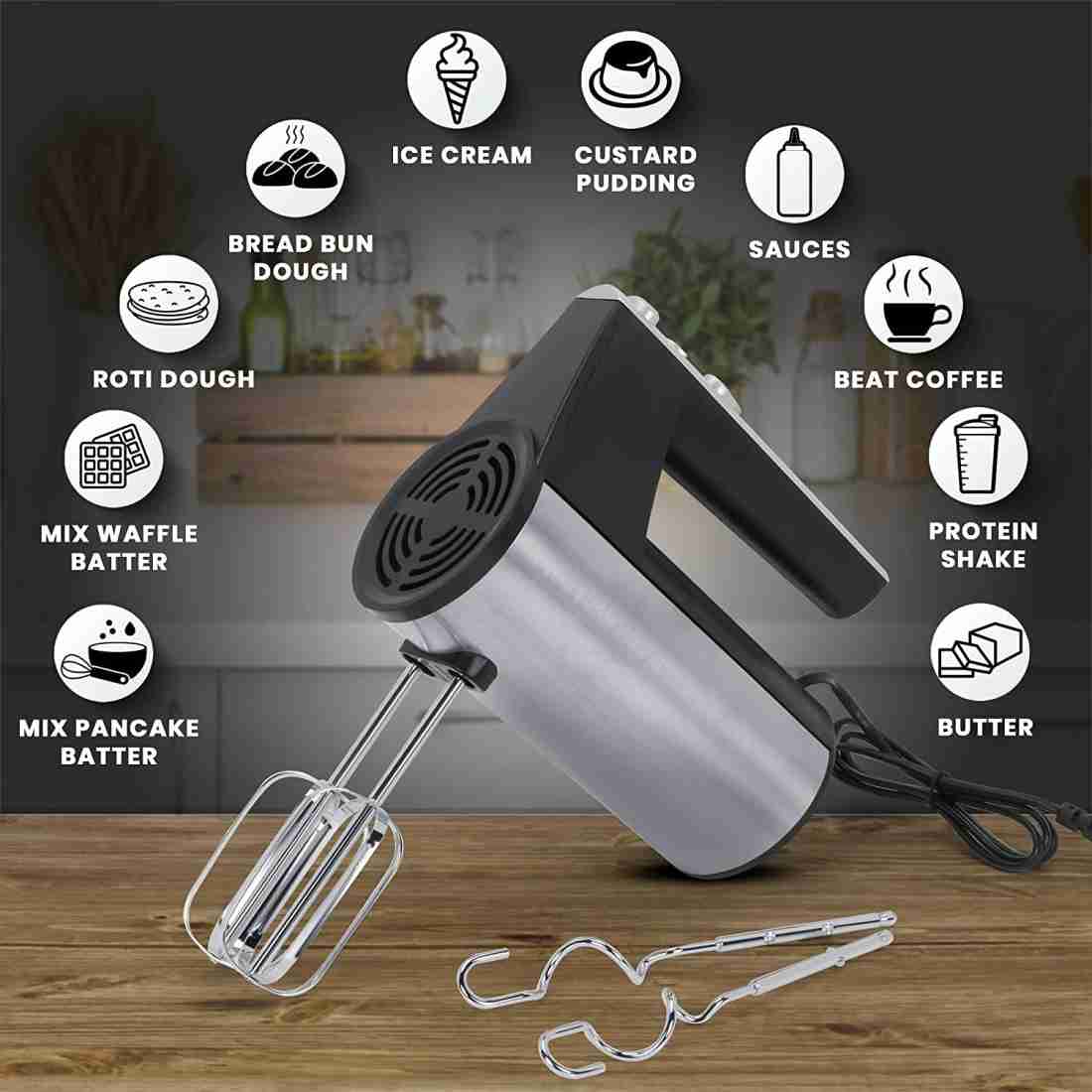 1457 Blender Handheld Electric Mixer 7 Modes of Speed Whisk