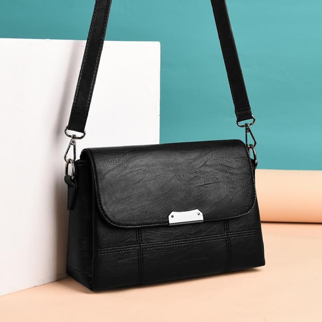 ketmart Small Crossbody Purse for Women Fashion Two zipper pocket  Slingbag(Black) Waterproof Sling Bag