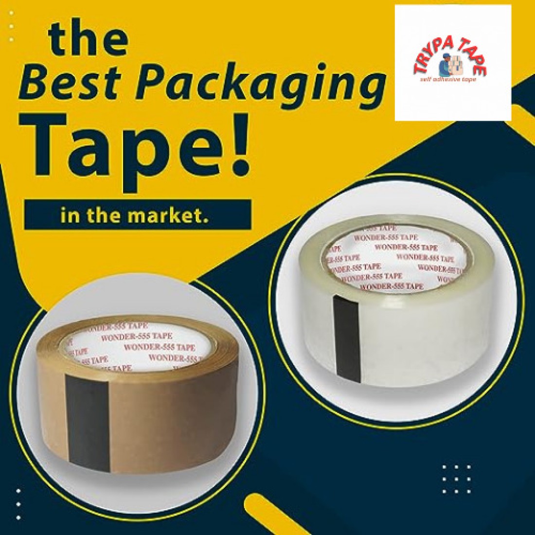 Wonder Adhesive 3 x 40 Meters Transparent BOPP Tape - Pack of 10 - Secure  Your Packages