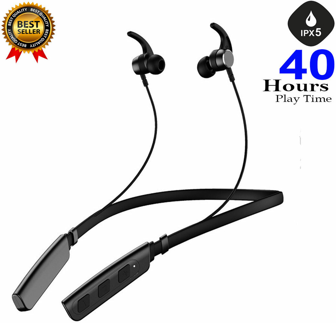 SURYAKUSH Pro Bass Earphones 40hrs Playtime Bluetooth V5.0 IPX5