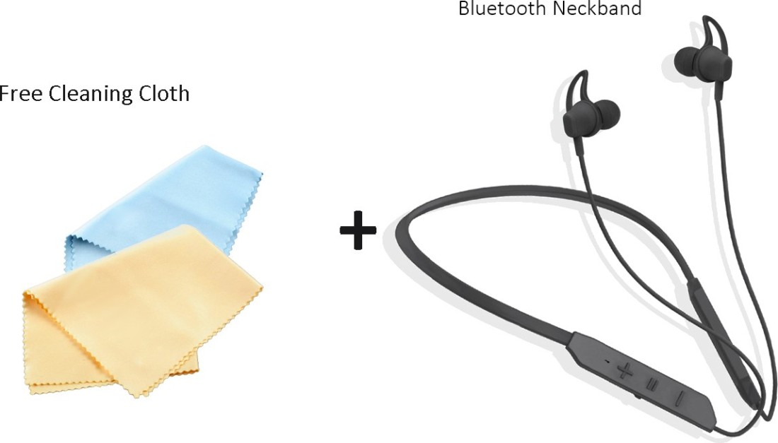 AMUSING New Latest design Bluetooth Neckband With Cleaning Cloth