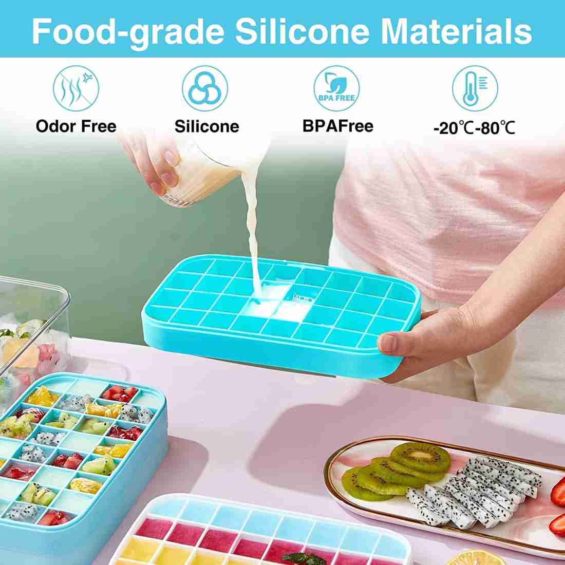 DHONI Silicone Hexagonal Ice Cube Tray