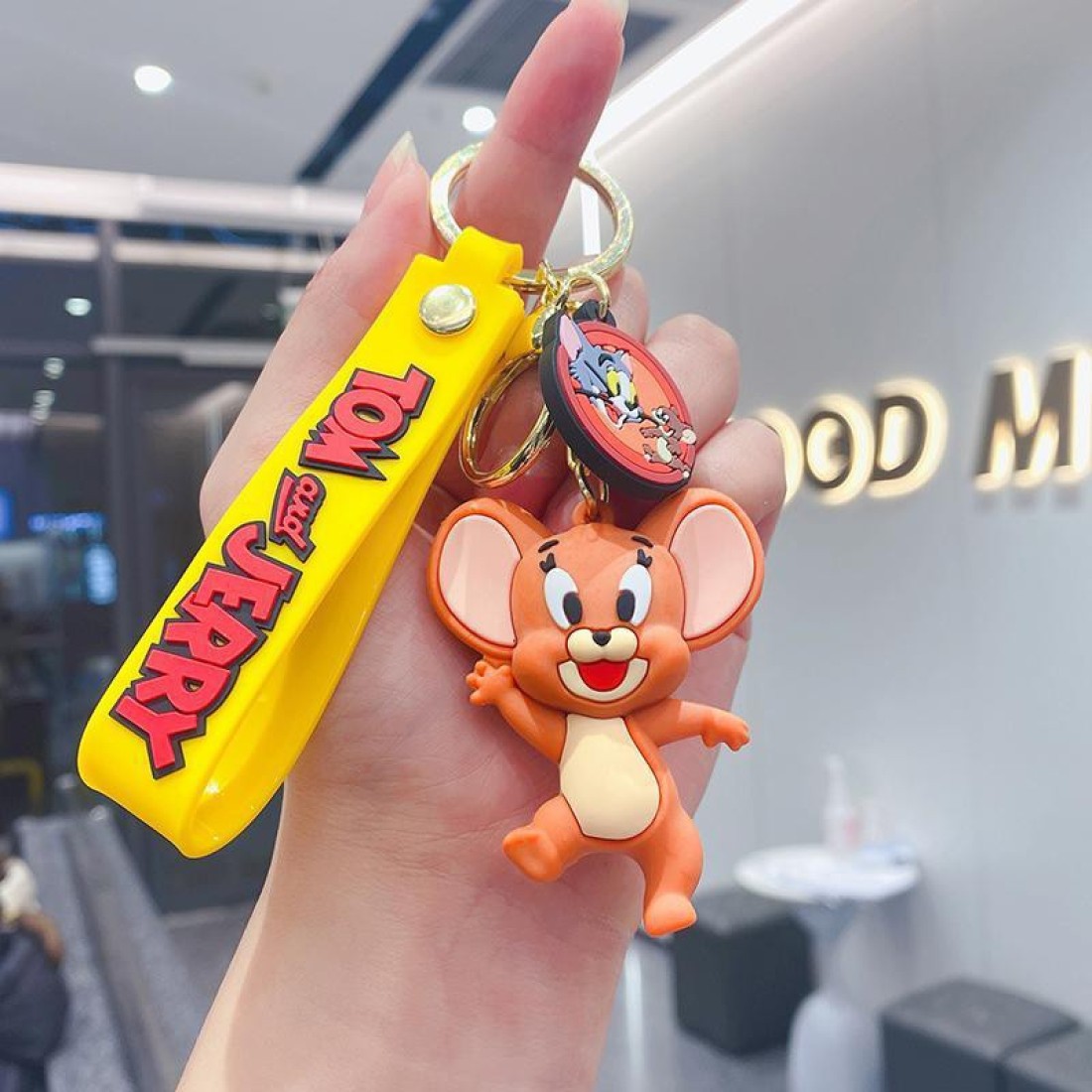 Tom and Jerry Cartoon Anime Figure PVC Doll Keychain Bag Keyring