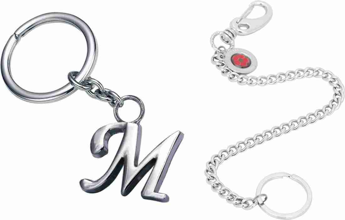Newview Alphabet A Letter & Chain Challa Locking Key Chain Key
