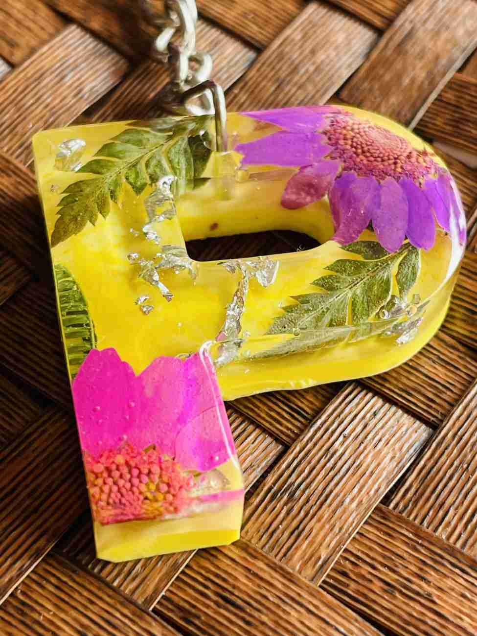crafcan Resin Letter N Keychain with real flowers Key Chain Price in India  - Buy crafcan Resin Letter N Keychain with real flowers Key Chain online at